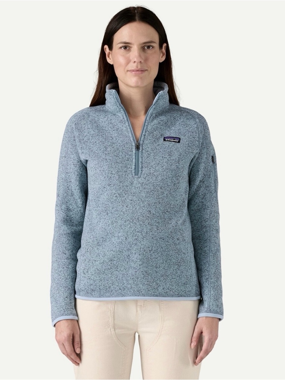 Patagonia Women's Heathered Sky Blue Half-Zip Fleece Pullover